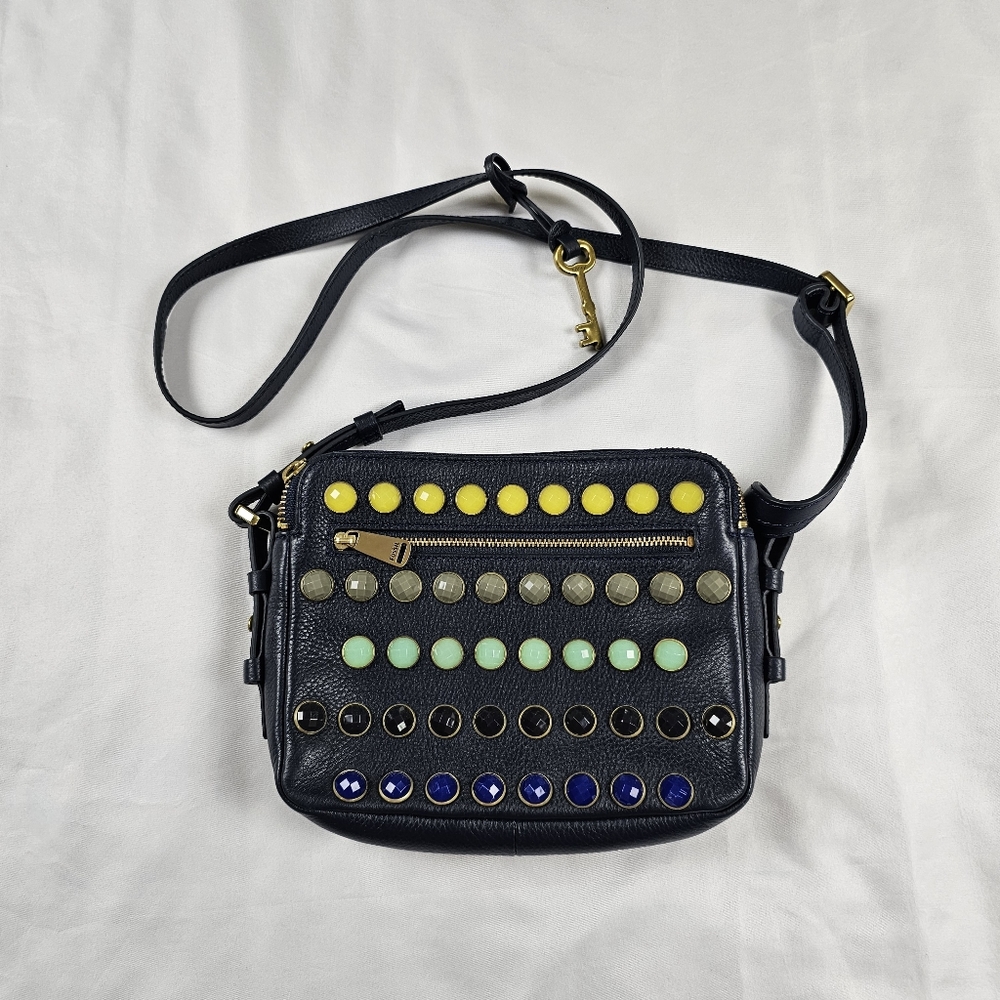 Fossil Piper Gem Toaster Leather Crossbody